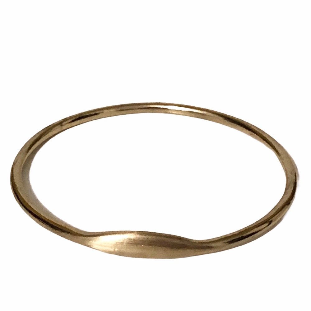 18k Gold Plated Over Copper Bangle Bracelet